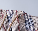 5A Men's Classic Check Swim Shorts Quick-Dry Beach Shorts