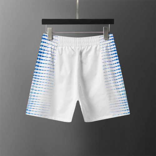 5A Men's White Geometric Print Swim Shorts Beach Shorts