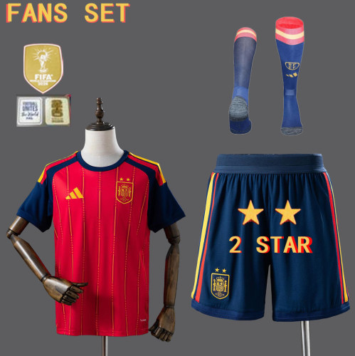 5A Men Kids 2026 FIFA World Cup Spain Winner Fans Set Jersey