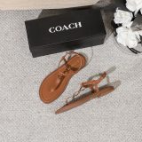 5A Women's Brown Leather Thong Sandals