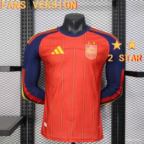 Original 2026 FIFA World Cup Spain Winner Home Fans Version Long Sleeve Jersey