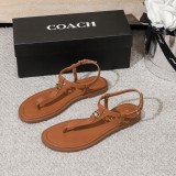 5A Women's Brown Leather Thong Sandals