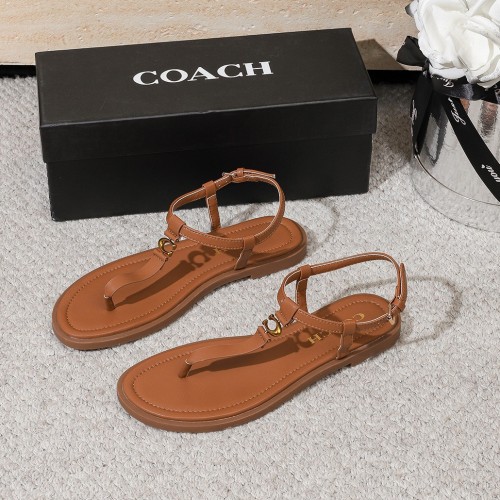 5A Women's Brown Leather Thong Sandals
