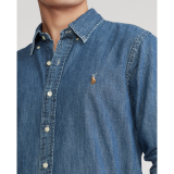 5A Men's Slim Fit Denim Long Sleeve Shirt