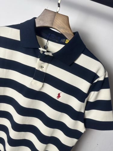 5A Men's Striped Polo Shirt