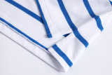 5A Men's Classic Fit Striped Short Sleeve Polo Shirt