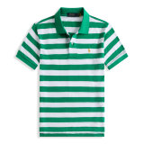 5A Men's Classic Fit Striped Short Sleeve Polo Shirt