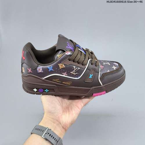 5A Monogram Trainer brown