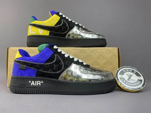 Original Air Force 1 Low by Virgil Abloh Black Metallic Silver