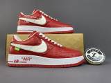 Original Air Force 1 Low by Virgil Abloh White/Red