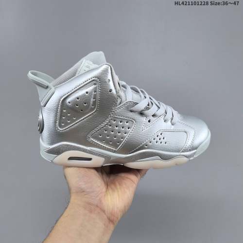 Original Air Jordan 6 Retro Metallic Silver Sneaker