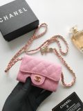 Original A8937 Classic Flap Card Holder On Chain Light Pink Caviar Gold‑Tone Hardware