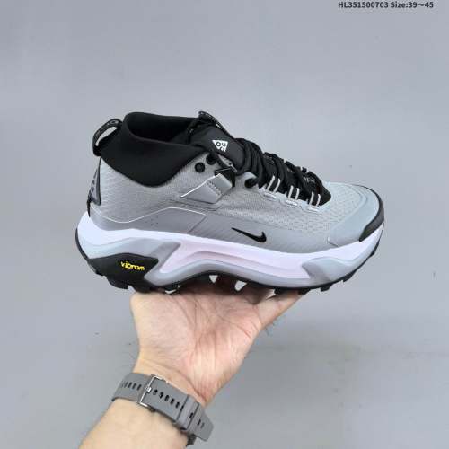 Original ACG Zegama Hike Trail Running and Hiking Shoes Grey Black Light Pink