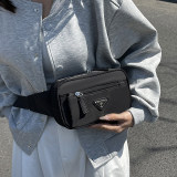 5A Re-Nylon and Saffiano Leather Belt Bag nylon
