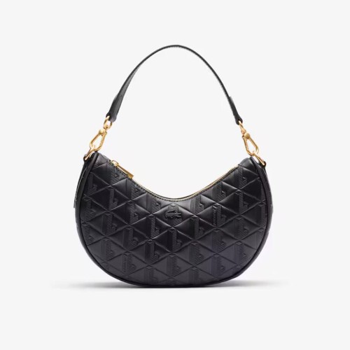 5A Maheki Embossed Leather Half Moon Purse Shoulder Bag