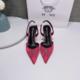 5A La Medusa Leather Slingback Pumps 7CM Women's