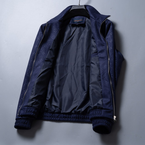 5A Men's Stand Collar Embossed Logo Jacket