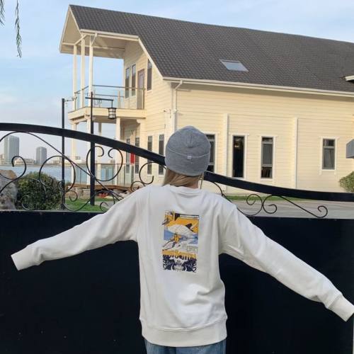 5A 420 Gsm Comic Print Fleece Lined Crew Neck Sweatshirt