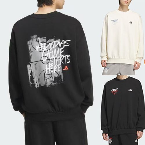 5A Men's 420 Gsm Basketball Print Fleece Lined Crew Neck Sweatshirt