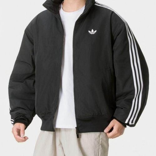 5A Winter Men's Embroidered Logo Padded Jacket Oxford Cloth Waterproof Black