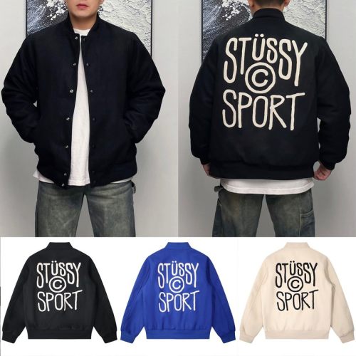 5A Sport Melton Varsity Jacket Men's Wool Fabric