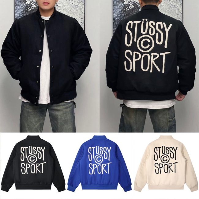 5A Sport Melton Varsity Jacket Men's Wool Fabric