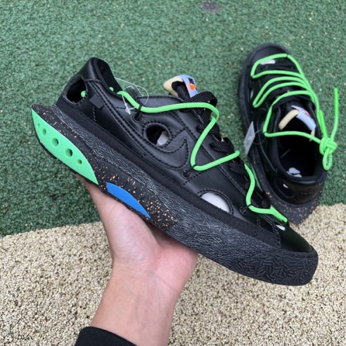 OFF-WHITE X NIKE BLAZER LOW BLACK GREEN DH7863-001