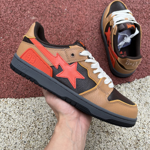 A Bathing Ape Bape SK8 Sta Brown Orange