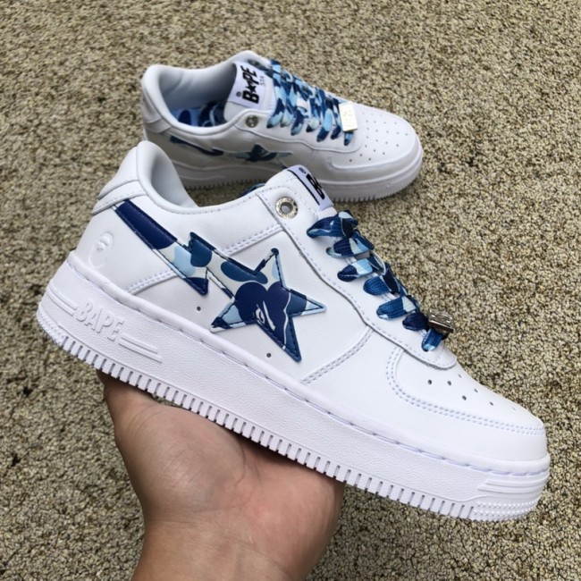 A Bathing Ape Bape Sta Low White ABC Camo Blue