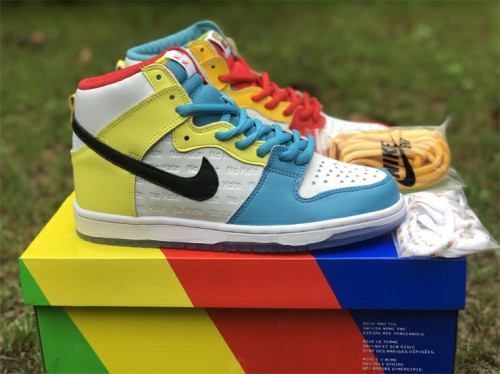 Fro skate x Nike SB Dunk High  All Love No Hate 