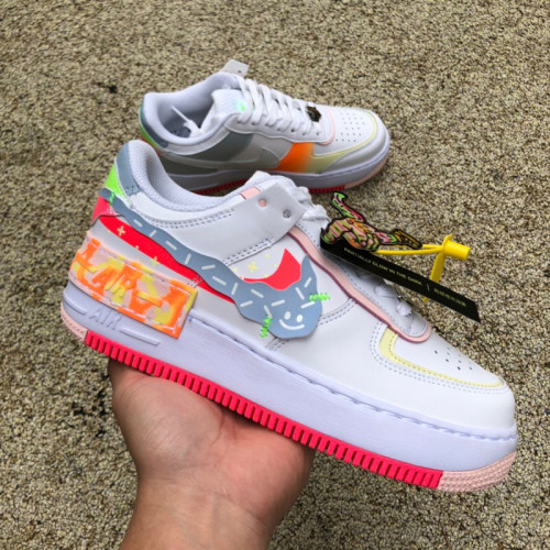 Nike Air Force 1 Low Shadow White Pink Orange