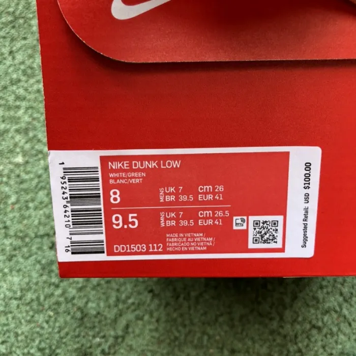 Nike Dunk Low White Green Noise