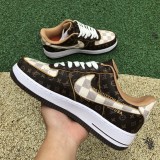 Nike Air Force 1 Low Loouis Vuitton Monogram Brown Damier Azur(with Original box)