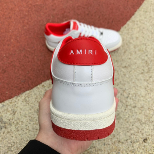 AMIRI Skel Top Low White Red