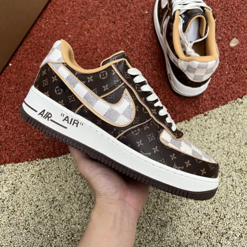 Louis Vuitton Nike Air Force 1 Low Monogram Brown Damier Azur