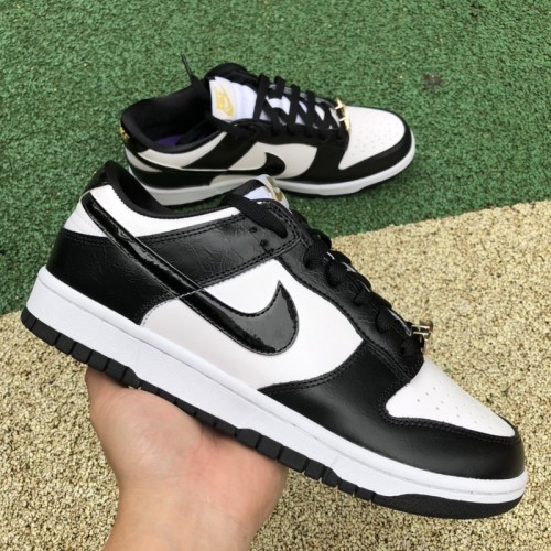 NIke SB Dunk Low PRM White Black Gold