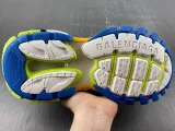 Bale*ciaga Track Leather Free White Silver Multi