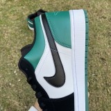 Jordan 1 Low White Black Mystic Green