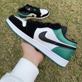 Jordan 1 Low White Black Mystic Green