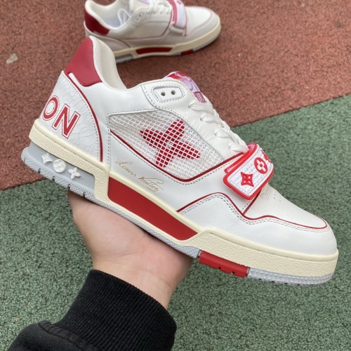 Louis Vuitton Trainer Red Mesh