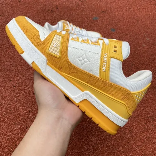 Louis Vuitton Trainer Yellow Monogram Denim White