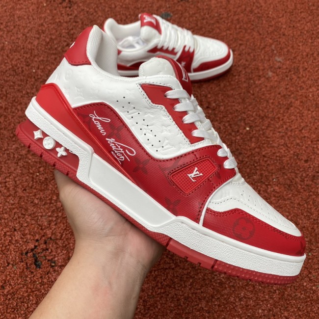 Louis Vuitton Trainer #54 Signature Red White