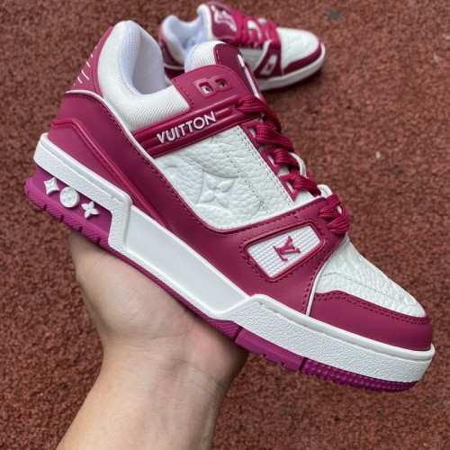 Louis Vuitton Trainer Low White Fuchsia