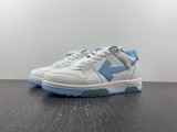 OFF-WHITE Out Of Office OOO Low Tops White Blue