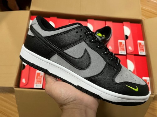 Nike Dunk Low 'Black Grey Green Strike'