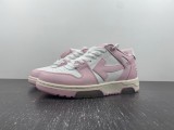 OFF-WHITE Out Of Office  OOO  Low Tops White Pink