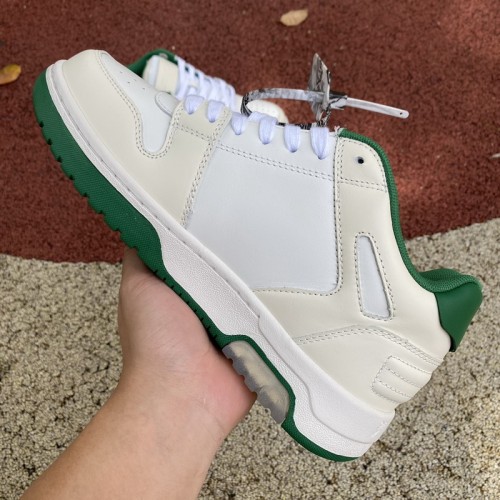 OFF-WHITE Out Of Office  OOO  Low Tops White Green 2021