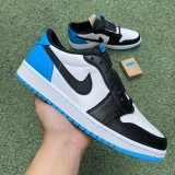 Jordan 1 Retro Low OG Black Dark Powder Blue