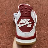 Nike SB x Air Jordan 4 White Dark Red