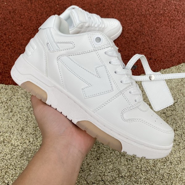 OFF-WHITE Out Of Office OOO Low Tops Triple White